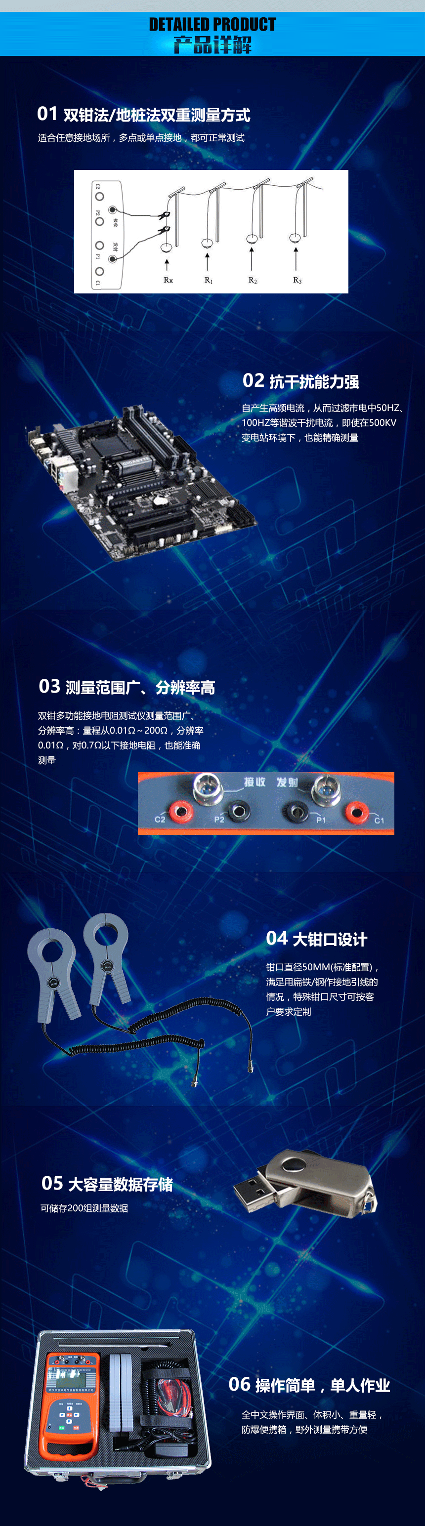 接地電阻測試儀，雙鉗多功能接地電阻測試儀